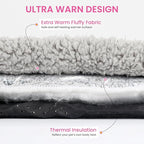 Self Warming Cat Bed, Noiseless Cat Heating Pad, Self Heating Cat Dog Mat, Extra Warm Thermal Pet Pad for Indoor Outdoor Pets with Removable Cover Non-Slip Bottom Washable (Large)