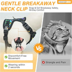 BEAUTYZOO Cat Harness and Leash Escape Proof for Walking[MAX Safety Upgrade]- Neck Release Adjustable Harness for Cats Puppy,Soft Comfortable Lightweight & Reflective Travel Kitten Harness for Outdoor