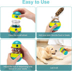 Dog Treat Toy, Interactive Treat Dispensing Dog Toys, Adjustable and Durable Dog Puzzle Toy for Small/Medium/Large Breed Dogs to Keep Them Busy (Green)