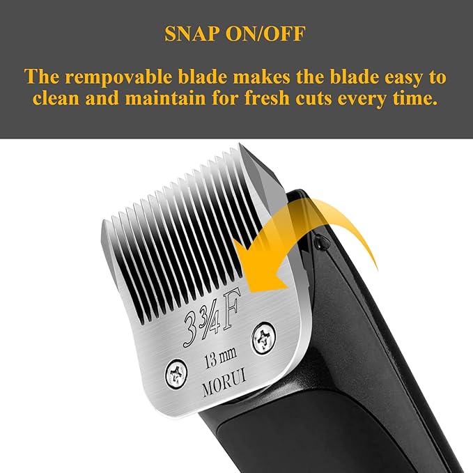 3-3/4F Cut Length 1/2"(13mm) Detachable Pet Dog Clipper Blades UltraEdge Series Clipper Blades for Dog Grooming Compatible with Most Andis,Oster A5 Wahl KM Series Clippers