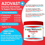 Azovast Plus Kidney Health Supplement for Dogs & Cats, Oral Powder (12 Oz) - (240 Doses/ 2 Jar) NO Refrigeration Required - Help Support Kidney Function & Manage Renal Toxins(U.S.A)(12 Oz (2 Pack))