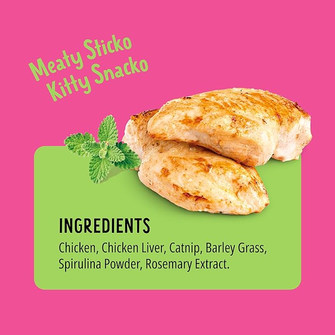 Bonkers Purrpops, Freeze Dried Catnip Flavor Lollipop Cat Treats, Healthy Single Ingredient Treats, Training Treats or Food Topper, for All Breeds and Ages, Value Pack (13 Pack, 52 Pieces)