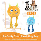 Dog Toys for Small Dogs - 2 Pack Squeaky Rope Plush Dog Toys for Small and Medium Breed, Puppy Toys to Keep Them Busy