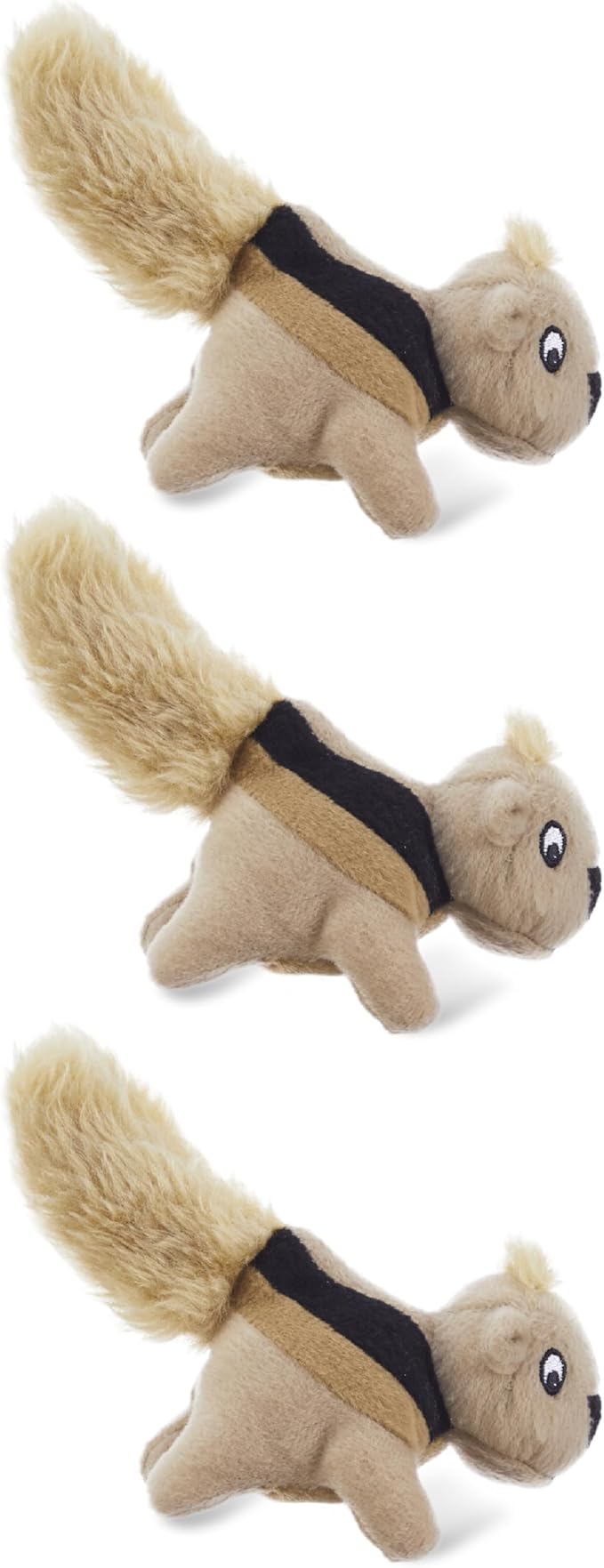 Outward Hound Squeakin' Squirrels Plush Replacement Dog Toys - 3 Pack