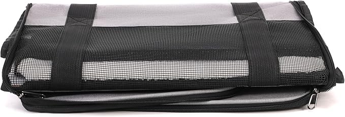 Cat Dog Carrier for Small Medium Pets up to 18 Lbs, Lightweight Portable Pet Bag, TSA Airline Approved Carrier, Soft Sided Cat Bag, Collapsible Travel Carrier(17x11x11 Grey)