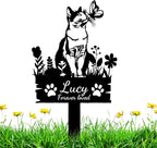 Custom Cat Memorial Grave Marker Stake Personalized Cat Memorial Garden Stake Pet Loss Sympathy Gift Outdoor Memorial Engraved Sign Cat Headstones Metal Sign Pet Plaque Yard Stake