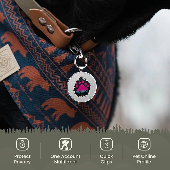 Personalized Dog Tags with QR Code - Custom Dog Name Tags, Smart Pet ID Tags, Free Online Scan for Instant Pet Location Alert Email