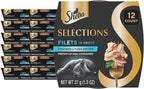 Sheba Selections Filets in Broth Adult Wet Cat Meal Complement Chicken & Tuna Recipe, 1.3 oz. Cups, 12 Count