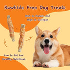 Jungle Calling Dog Treats, High Protein Dog Chewy Treats Health Teeth and Coat, Chicken Wrapped Cod Skin Sticks, Rawhide-Free Cod Fish Skin Treats for Dogs, 10.6 oz