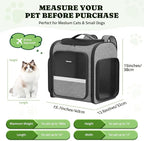 Pawtners Dog Backpack Carrier Large Pet Carrier Backpack for Kitten Small Dogs Puppies & Large Cats Up to 18 Lbs, Breathable Dog Backpack with Anti-Scratch Mesh, Ventilated Design, Perfect for Travel