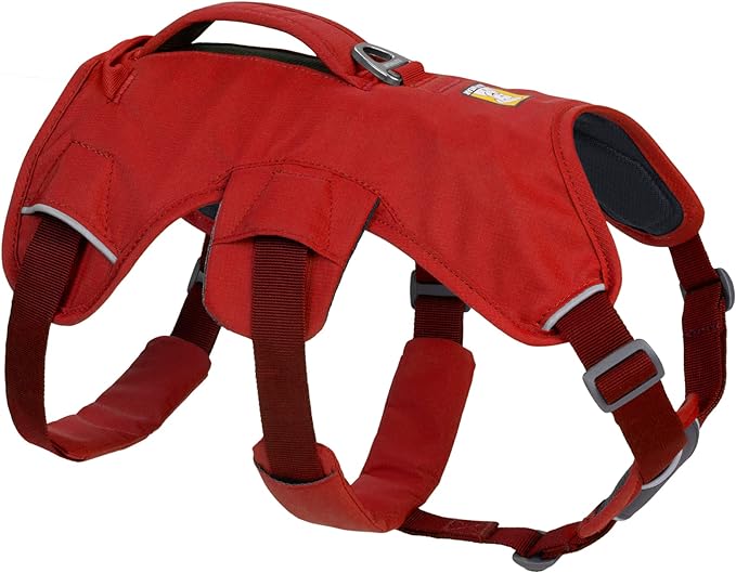 Ruffwear, Web Master, Multi-Use Support Dog Harness, Hiking and Trail Running, Service and Working, Everyday Wear, Red Sumac, Medium