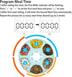 Ownpets 6 Meals Automatic Cat Feeder for Wet/Dry Food, with 2 Ice Packs, Programmable Timed Pet Feeder, Cordless Rechargeable Battery Auto Feeder for Cats/Small Dogs