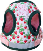 Travel Cat Strawberry Shortcake Harness & Leash Set - Adjustable Fit Mesh Cat Harness with Reflective Strap - Harness for Cats, Kittens for Outdoor (Strawberry Shortcake, Large)