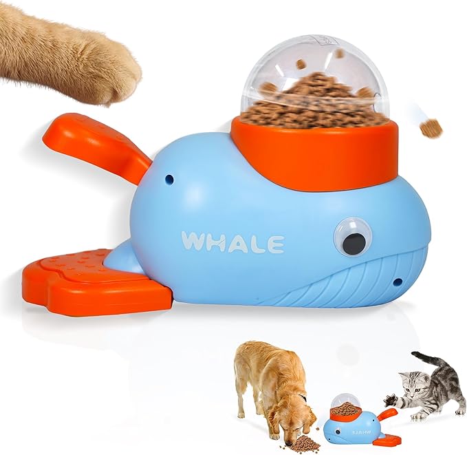 Dog Puzzle Feeder Toy,Interactive Food Dispense,Pet Slow Feeder (Blue)