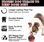 Yipetor Dog Toy, Frozen Dog Treats to Keep Dogs Busy, Interactive Treat Dispensing Dog Toy Puzzle, Interactive Chew Toys for Puppy Small Medium Dog, Power Chewer, Durable Rubber-Easy to Clean(Medium)