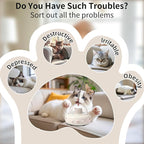 Laser Cat Toys for Indoor Cats, 2 in1 Interactive Cat Toys Laser and Feather Cat Wand Rechargeable Automatic Cat Laser Toy, for Bored Indoor Adult Cats/Kittens