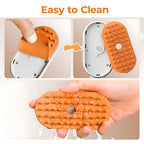 4-in-1 Multi-Functional Pet Hair Removal Tool - Steam Deshedding Brush with Shedding, Cleaning, Massage & Combing Features, Dog Brush for Shedding and Cat Brushes for Indoor Cats with Shedding - White
