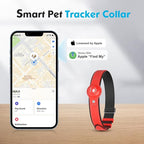 GPS Tracker for Dogs, 2 in 1 Pet Tracking Smart Collar (Only iOS), No Monthly Fee GPS Tracker Dog Collar, Real-time Location Comfortable PU Tracker Tag for Small, Medium Large Dogs(Locator Included)