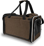 Pet Carrier for Large Cat Soft-Sided Animal Traveling Bag for Medium Cat up to 20lbs / Washable Small Dog Puppy 10 lbs Crate Case with Privacy Curtains for Home Outdoor Travel Mocha Brown