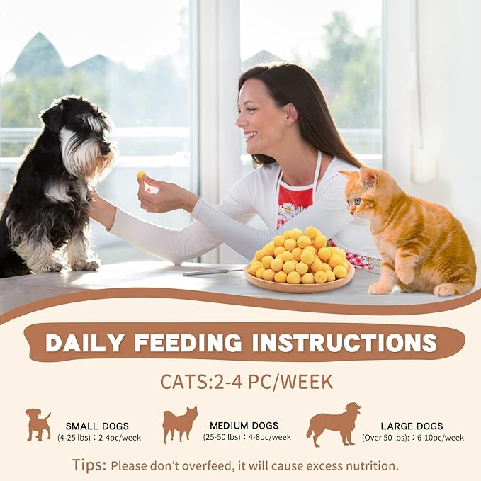 Freeze Dried Cat and Dog Treats, Limited Ingredient Quail Egg Yolk Healthy Tasty Snacks for Training (4.6 Ounce)