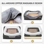 JOYELF XLarge Memory Foam Dog Bed, Orthopedic Dog Bed & Sofa with Removable Washable Cover and Squeaker Toy as Gift