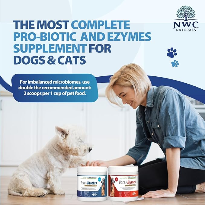 NWC Naturals Mini-Twin Pack 2.22oz Probiotics and Digestive Enzymes for cats and dogs. Smaller Size.
