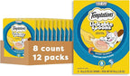 Temptations Lickable Spoons Adult Wet Cat Treat, Savory Salmon and Tempting Tuna Flavor, 8 Spoons, Pack of 12 (96 Total)