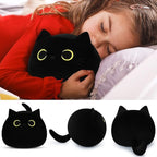 Black Cat Plush Toy-10'' Black Cat Stuffed Animal, Black Cat Anime Plush Cute Soft Plush Cat Plushie Stuffed Cat Toys, Cat Plush Pillows Toy Doll Decoration Doll Gift for Kids Girls Boys