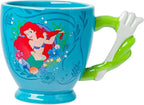 Silver Buffalo Disney Princess Ariel Dinglehopper Hair Brush Shaped Handle Ceramic Mug, 20 Ounces