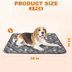 BINGPET 2 Pcs Self Warming Cat Bed for Indoor/Outdoor Cats,Warm Thermal Self Heating Cat Mat Dog Crate Pad with Anti-Slip Bottom Washable,Cozy Cat Dog Pet Heating Pad Blanket for Kitten Puppy 23"×35"