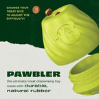 Benebone Pawbler - Natural Rubber Interactive Enrichment Treat and Kibble Dispensing Dog Toy – Great for Boredom - Medium/Large