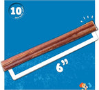 Jack&Pup Thin Bully Sticks for Small Dogs - 6 Inch, Odor Free, 100% Beef Dog Chew (10 Pack) for Puppies, Small Dogs