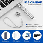 2pcs Laser Pointer, Cat Toys for Indoor Cats, Kitten Dog Laser Pen Toy, Red Dot LED Light Pointer Interactive Toys for Indoor Cats Dogs, USB Charging, 5 Switchable Patterns