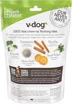 V-dog Dog Treats - Vegan Breathbone Teeth Cleaning Dental Bones - Fresh Breath - 8 Ounces - Minis - All Natural, Made in USA - 10 Bones - 3" Long - Easy to Digest