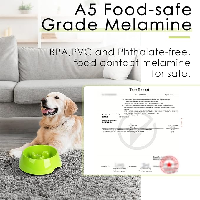 Super Design Slow Feeder Dog Bowl, 3 Cup, Non-Slip, Heat-Resistant, Sturdy, Dishwasher Safe, Suitable for Large Dogs