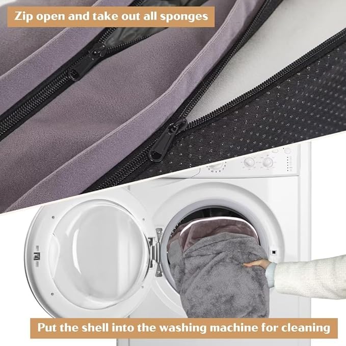 Comfort Expression Waterproof XL Dog Bed Orthopedic Foam Dogs Beds, Extra Large Dogs Bed with Bolster, Washable Dog Sofa Pet Beds with Removable Cover & Non-Slip Bottom(X-Large,Purple)