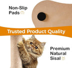 Mewoo Cat Scratching Post with Bed, Cat Tower with Cat Scratcher Post, Small Cat Tree for Indoor Cats, Sisal Cat Scratcher with Removable Cat Perch, Cat Ball Track and Kittens Toys (Brown, Medium)