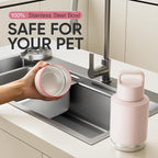 Insulated Dog Water Bottle with Travel Bowl, Dog Lover Gift, Portable Water Bottle Dispenser, Accessories for Car, Hiking, Camping, Outdoor, Leak-Proof, Detachable (Pale Pink)