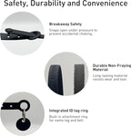 3 Pack Breakaway Cat Collar - Soft, Comfortable, and Lightweight Safety Buckle Collar with Name Tag Ring for Outdoor Cats and Sensitive Skin Kittens by Nuvuq (6 ⅞" to 10 ¼", Blue, Pink and Black)