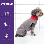 cyeollo 2 Pack Dog Sweater Fleece Vest Pullover Pet Sweatshirt Reflective Lightweight Dog Clothes for Large Dogs Boy Girl Pet Apparel Red, Grey, XXXL