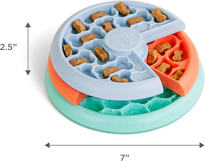 Outward Hound by Nina Ottosson Lickin’ Layers Small 3-in-1 Dog Puzzle Feeder, Lick Mat & Slow Bowl – Puppy Enrichment Toy for X-Small & Small Dogs, Dishwasher Safe, Holds 1.5 Cups of Wet or Dry Food