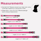 Reflective Dog Collar, Soft Neoprene Padded Nylon Pet Collar with Quick-Release Buckle, Adjustable for Mediunm Dogs,Hotpink,M, 3/4" Width