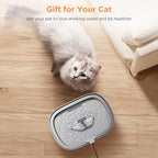 Cat Water Fountain Stainless Steel: 3.2L/108oz Pet Foundatin Water Bowl for Cats Inside Automatic Dog Drinking Dispenser Dish Animal Feeding & Watering Supplies Waterfall with 1 Replacement Filter