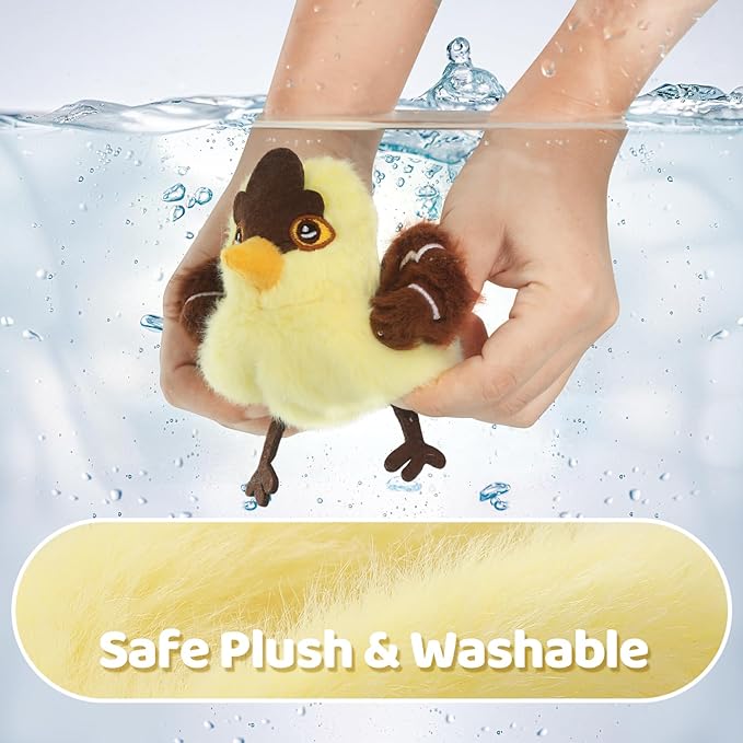 Rechargeable Cat Toys Flapping Bird，Touch-Activated Interactive Toy with Lifelike Chirp for Indoor Cats & Kittens Exercise (Goldfinch