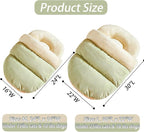 Bed for Dog and Cat, Pet Bed, Ultra Soft Cute Plush Slipper Cat Cave Bed, Anti Slip Warm Pet House Nest, Self-Warming, Ideal for Indoor Use - Fits up to 25lbs (30"X22", L, Green)