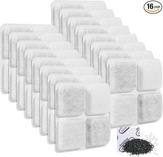 16 Pack Pet Food Desiccant Bag Compatible with Petlibro Automatic Cat Dog Feeders, PLAF001, PLAF002, PLAF101, PLAF005, PLAF006, Upgrade Packets Keep Pet Food Dry and Fresh