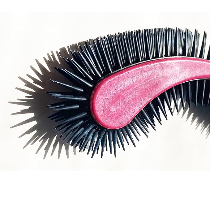 (Pink) Cat Brush is Designed for Comfort, Created for Results. This innovative grooming brush features multi contoured shapes that gently adapt to your cats body for a stress free grooming.
