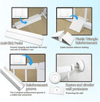 115“-134.6" Wide Baby Gate for Stairs, Mom's Choice Awards Winner-Self Closing Dog Gate Indoor for Doorways, No Drilling Pressure Mounted Pet Gates for Kids, Easy Walk Through Safety Gate, White.