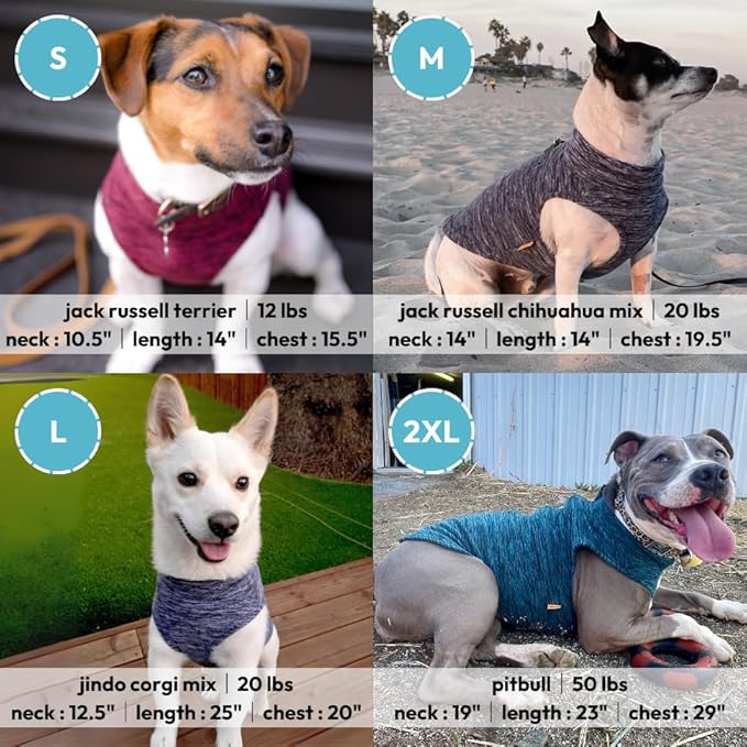 Gooby Zip Up Fleece Dog Sweater - Gray Wash, Medium - Warm Pullover Fleece Step-in Dog Jacket with Dual D Ring Leash - Winter Small Dog Sweater - Dog Clothes for Small Dogs Boy and Medium Dogs