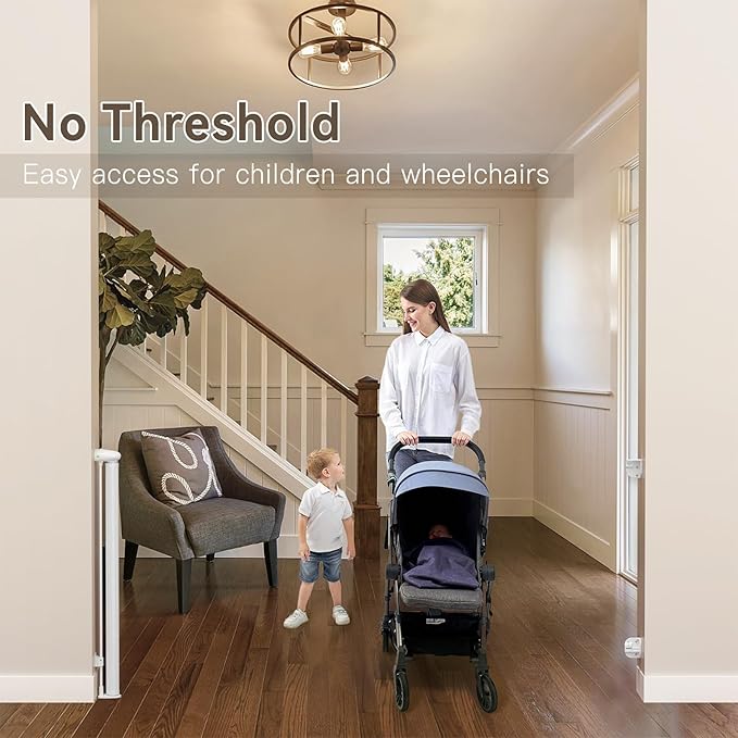 138 Inch Reinforced Retractable Baby Gates Extra Wide, Uamector Mesh Baby Gate or Dog Gate,Toddler Pet Retractable Gate Adjustable Length for Large Openings Stairs Doorways Hallway Indoor Outdoor